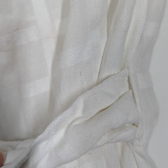 Mara Hoffman Adelina White Midi Wrap Dress Organic Cotton Size Small Preowned - Picture 9 of 12